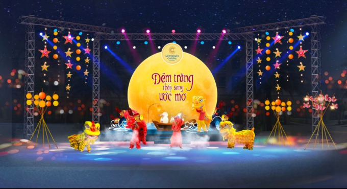 Phối cảnh sân khấu chính ngày hội trung thu của Meyhomes Capital Phú Quốc. Ảnh: Tân Á Đại Thành