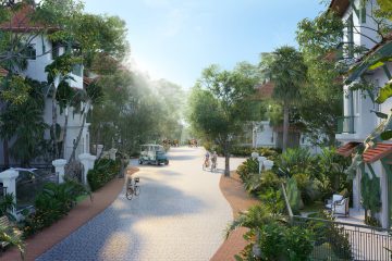 “Ngôi làng nhiệt đới” xanh mướt giữa rừng biển Bãi Kem. (Ảnh minh họa)