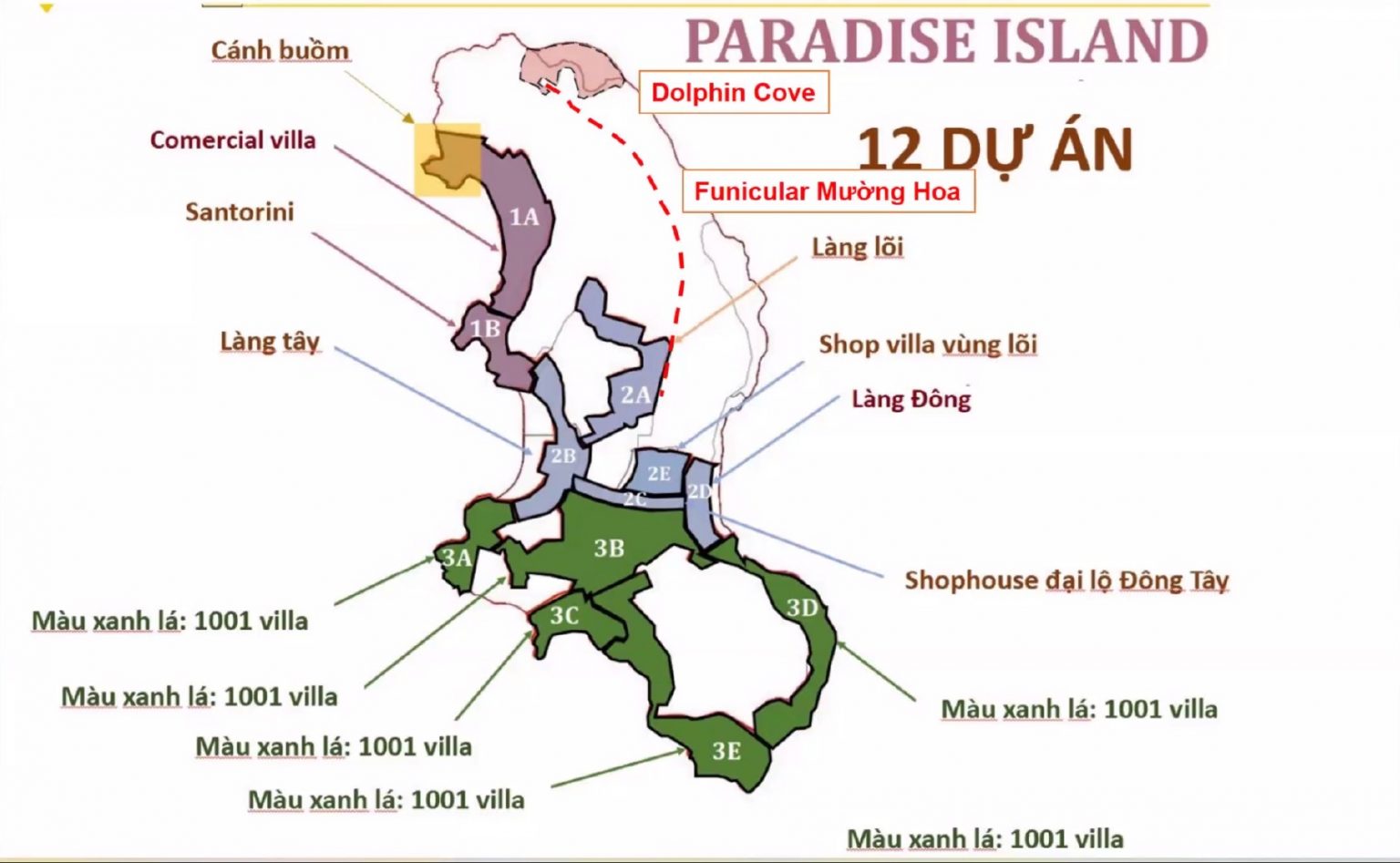 12 phân khu Hon Thom Paradise Island